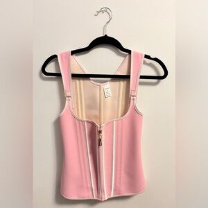 Pink Front-Zip Shapewear Vest